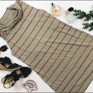 Patagonia•tan/raspberry•cowl neck•sleeveless dress